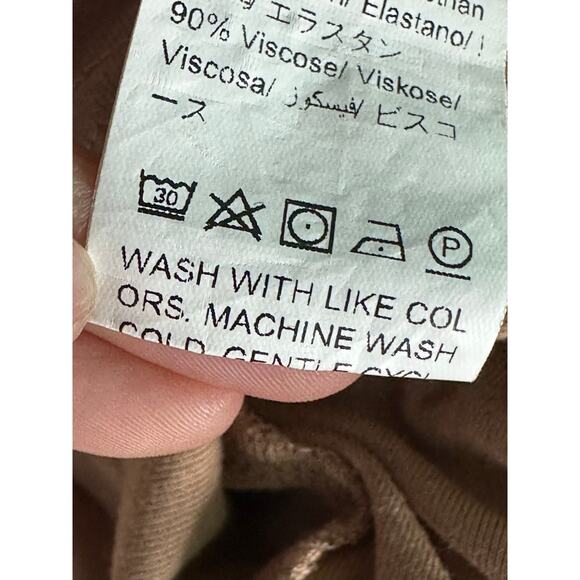 Shein beige long sleeves t shirt top size Small - Picture 5 of 13